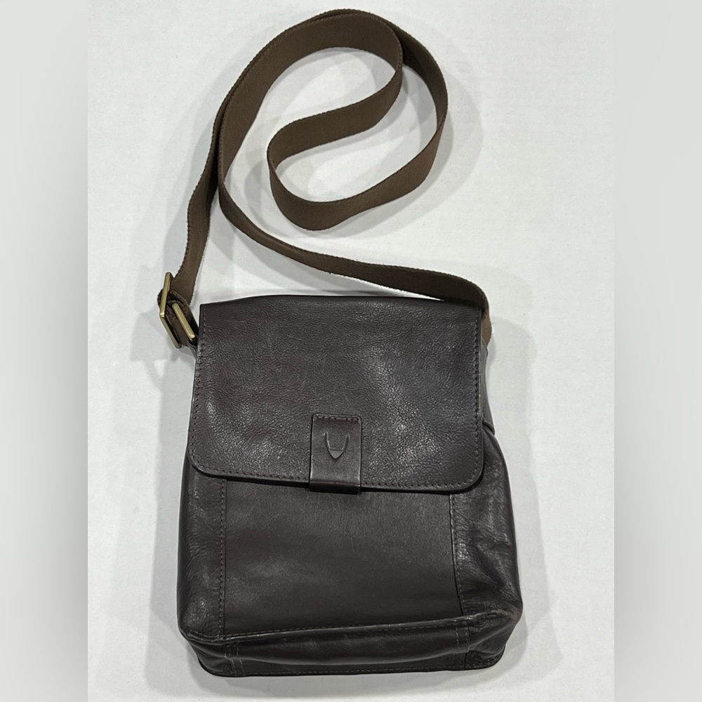 Hidesign Aiden Crossbody Leather Bag Brown